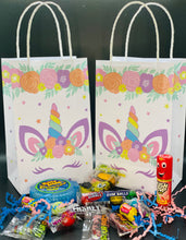 Load image into Gallery viewer, Unicorn Party Kraft Bags filled with CANDY!
