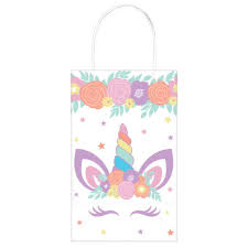 Unicorn Party Kraft Bags filled with CANDY!